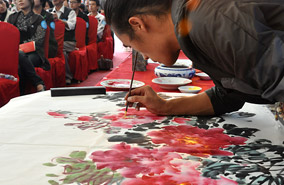广州墙绘绘画表演