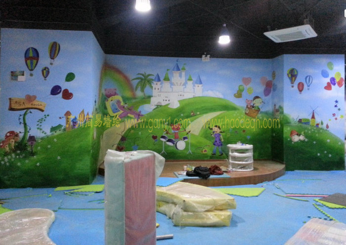 儿童游乐场墙画