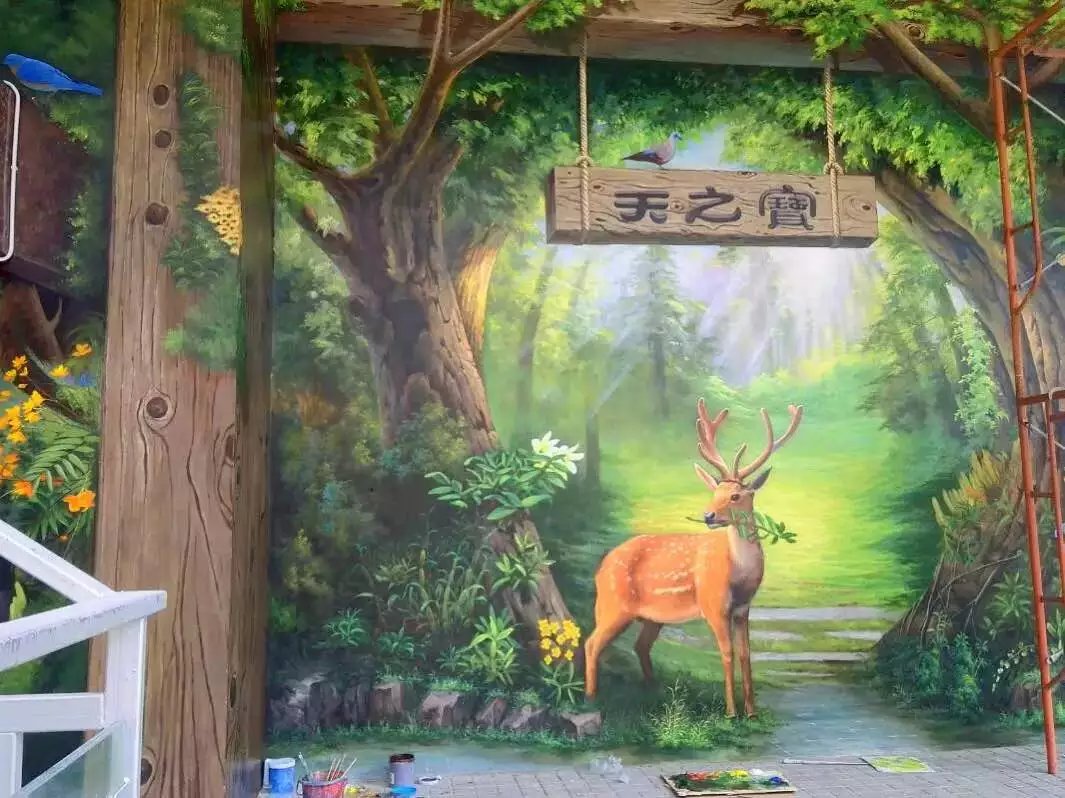 艺术彩绘壁画融入的儿童乐园“周末”“寒暑假”带孩子的好去处