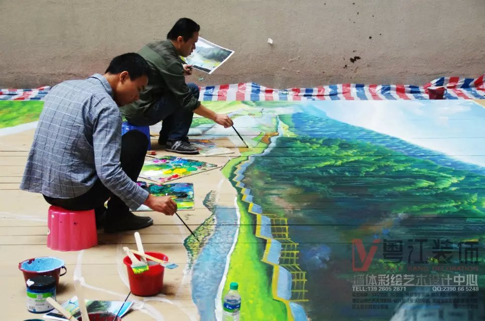 城镇“围墙”【文化墙】如何做彩绘壁画设计比较有设计感