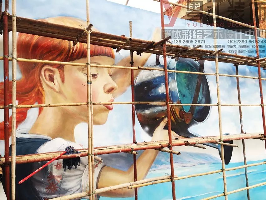 粤江幼儿园壁画墙绘整体设计翻新的材料特色